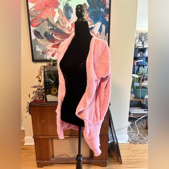 Fuzzy Pink Robe and Pant Set - Picture 1 of 4